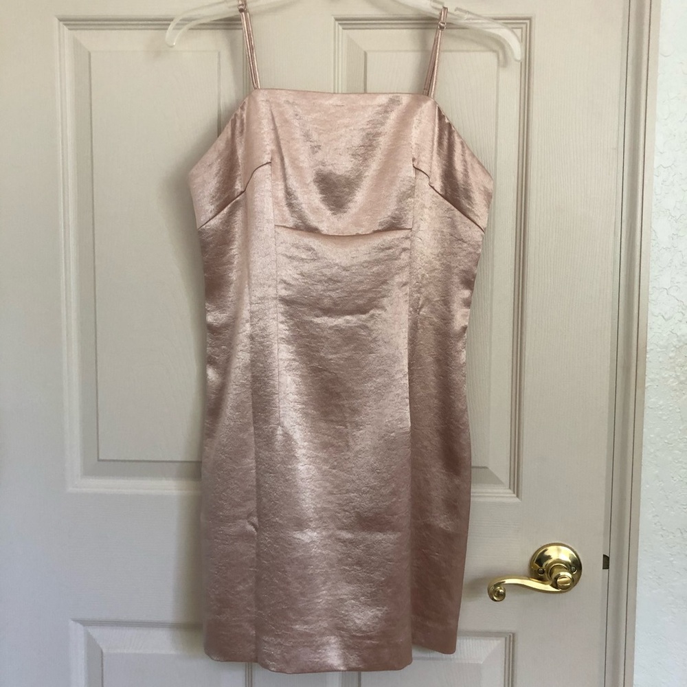 F21 champagne gold dress